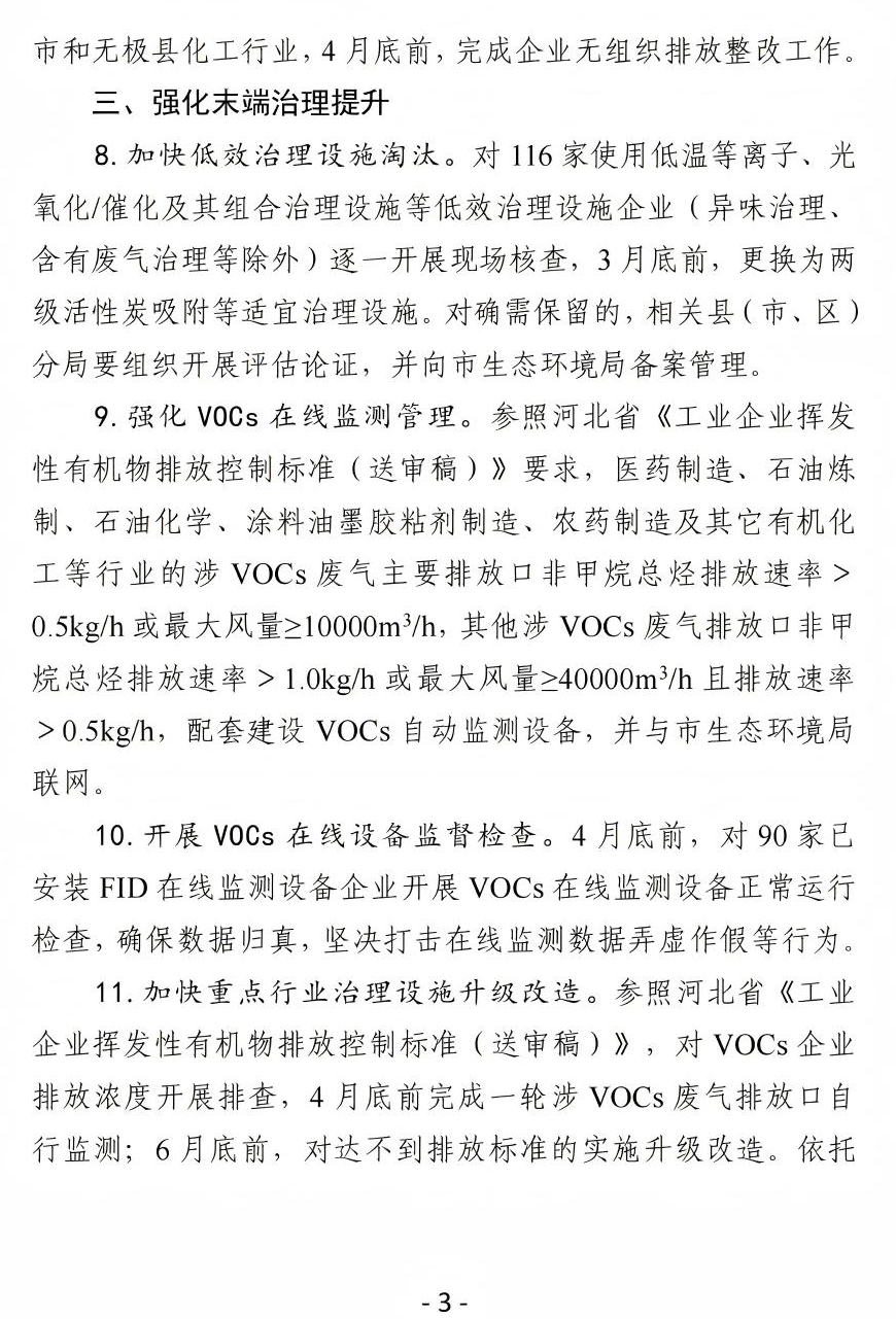 《石家莊市2025年揮發(fā)性有機物治理工作實施方案》(圖4)
